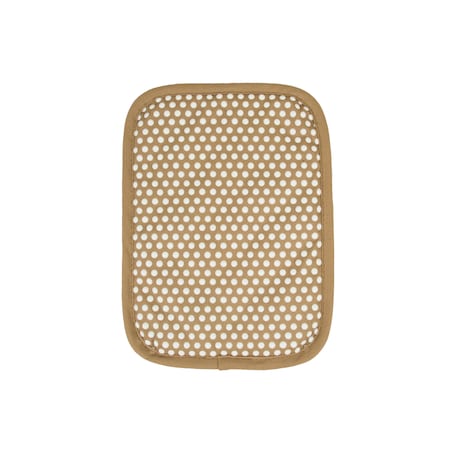 Royale Solid Pot Holder/with White Silicone Dots Mocha